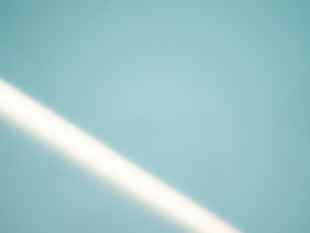 Blue Light Teal Background Abstract Overlay Sun Shadow Leaf White Gradient Color Blur Room Cement...