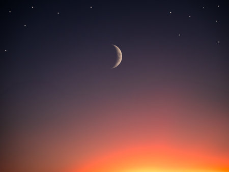 Moon Star Night Isra miraj Namaz Sunset Background Mubaruk Greeting Ramadan Element Masjid Aqsa Hajj Kaaba Umrah Eid Arabian Religion Islamic Arab Muslim Greeting Miraj Kaaba.の写真素材