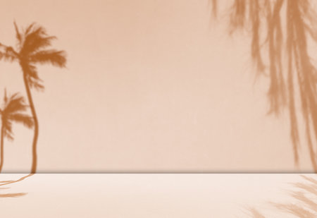 Brown Background Dark Stand Product Cosmetic Display Chocolate Color Shadow Pastel Gradient Luxury Table Minimal Wall Floor Platform Beige Studio Backdrop Scene Podium Mockup Room Stage Abstract.の写真素材