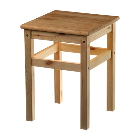 One stool is isolated on a white background 