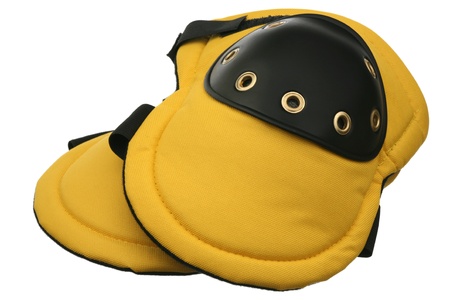 Two knee-pads are isolated on a white background 