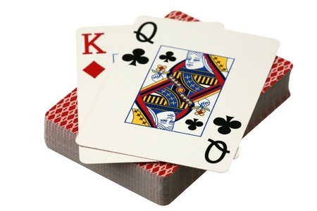 Playing cards it is isolated on a white background 