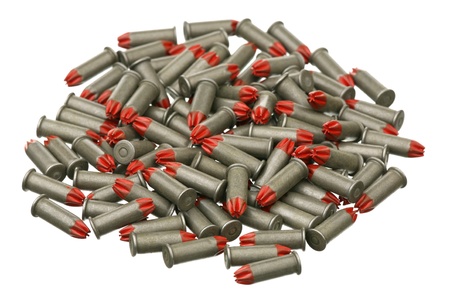 Some cartridges are isolated on a white background 