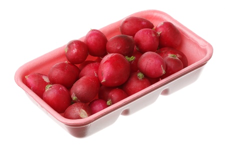 Garden radish in a plastic box の写真素材