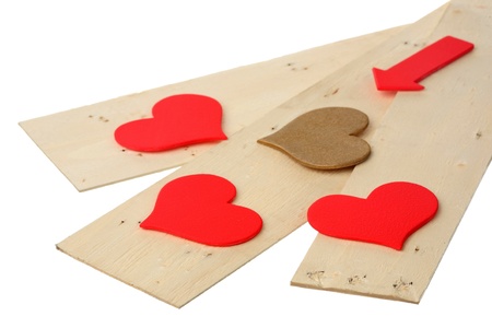 Craft of the material at hand, isolated over white background の写真素材