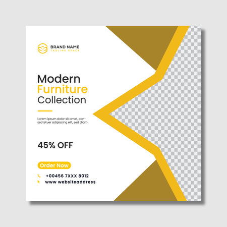 furniture sale social media post template bannerのイラスト素材