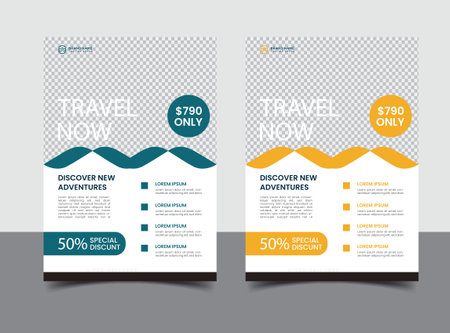 Corporate Business Brochure Flyer design Layout template, size A4, Front page and back page, Easy to use and edit.のイラスト素材