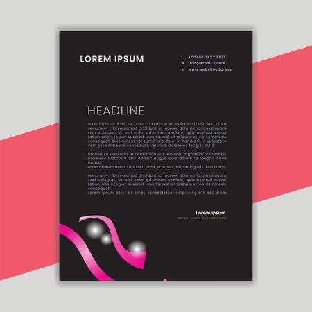 Abstract ,minimal and creative letterhead templateのイラスト素材