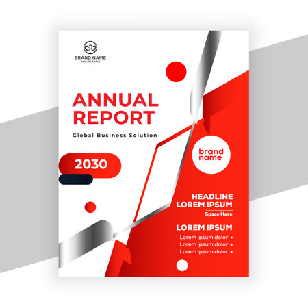 Annual report brochure flyer design template, cover layout, annual report, vector illustrationのイラスト素材