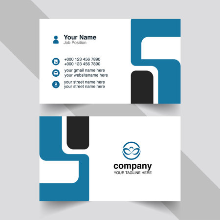 Modern simple business card template. Corporate identity design. Vector illustration.のイラスト素材