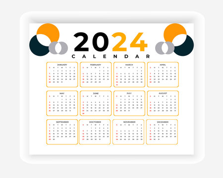 Vector template of calendar for 2014 year. Week starts from Sunday.のイラスト素材
