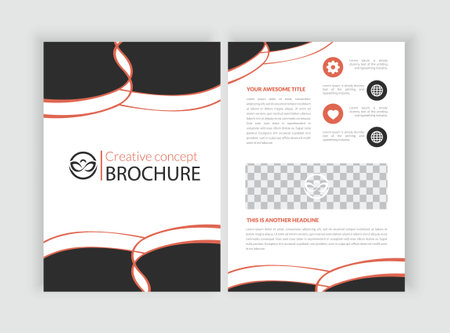 Brochure template, Flyer design Layout, size A4, vector illustrationのイラスト素材