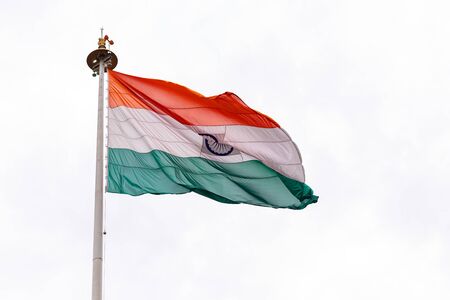 Indian tricolor shot from a low angle. Republic day concept