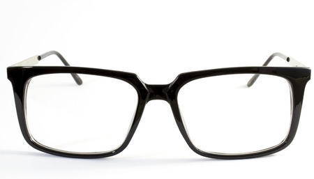 teenage glasses on white backgroundの写真素材