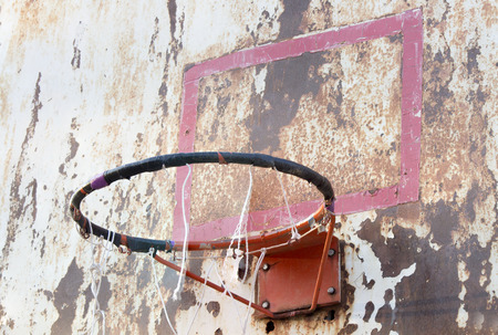 basketball iron board, backboard, dirty, grunge, oldの写真素材