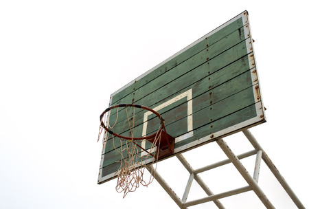 basketball wooden board, dirty, grunge, old on white background, isolated