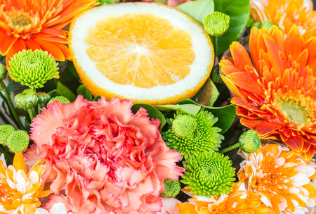 Beautiful flowers arrangement for decoration.の写真素材