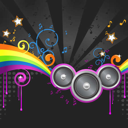 abstrac musical artwork suitable for your party flyerのイラスト素材