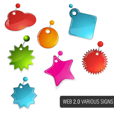 web 2.0 colourful tagsのイラスト素材