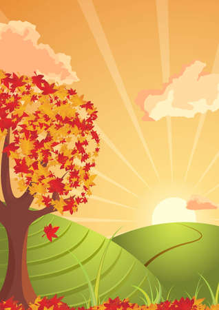 autumn atmosphereのイラスト素材