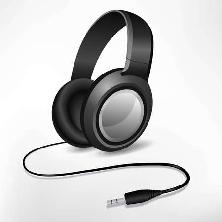 headphones illustration isolated on whiteのイラスト素材