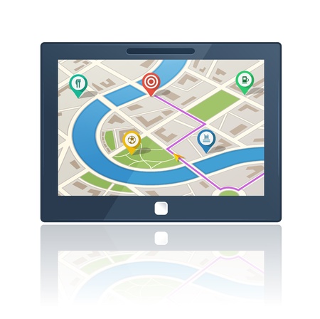 gps navigation deviceのイラスト素材