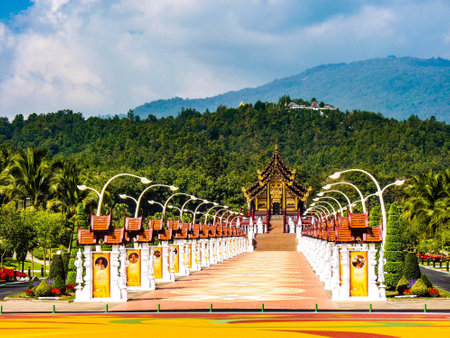 Paradise garden flower Chang mai Thailandの素材