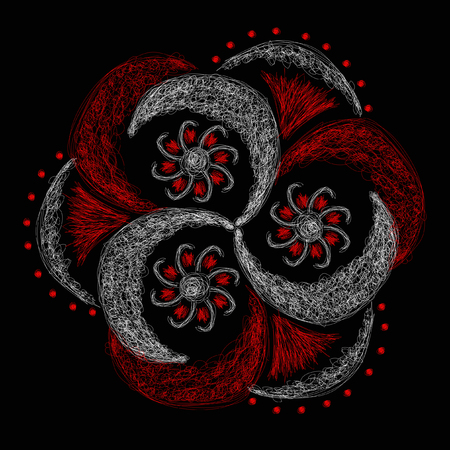 Red lines patternのイラスト素材