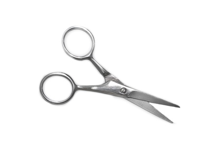 The stainless scissor isolated on white background