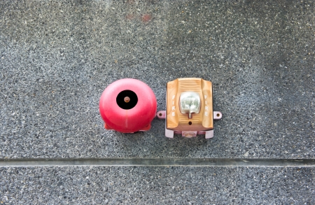 The fire alarm equipments on a wall