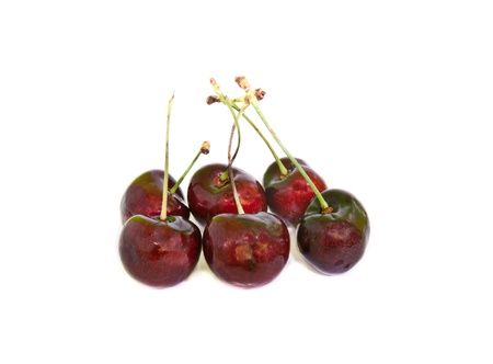 The cherry isolated on the white backgroundの写真素材