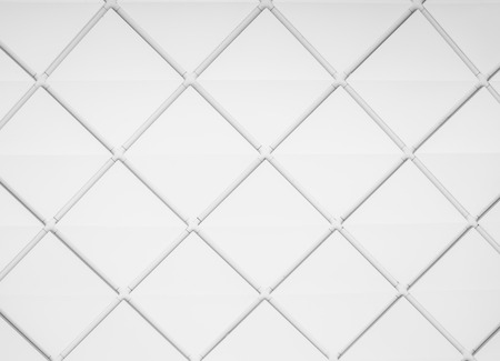 The squre pattern of steel ceiling in modern buildingの写真素材
