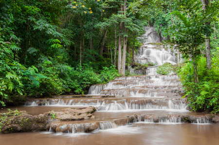 Pha Chareon Waterfall national park at Tak province, Thailandの写真素材
