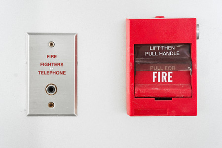Fire alarm box with Fire Fighter telephone connector port