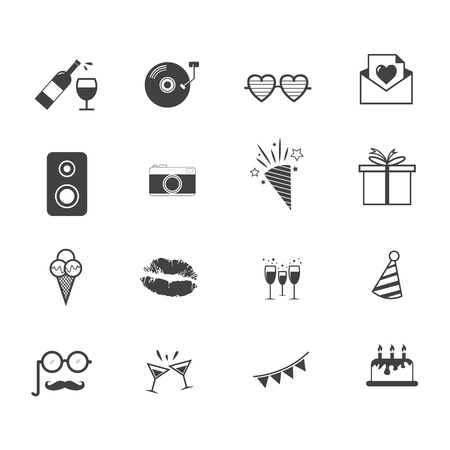 party vector iconsのイラスト素材