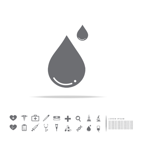 blood water drop iconのイラスト素材