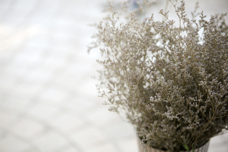 Bouquet of dry flower in restaurantの写真素材