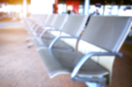 blur background of airport seatの写真素材