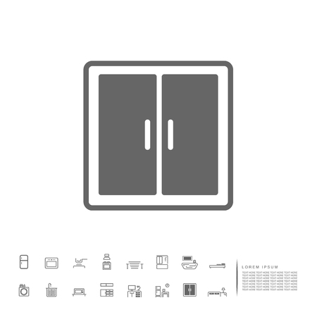 wardrobe closet iconのイラスト素材
