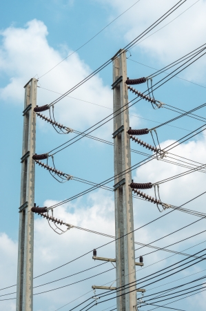electrical tower in Thailandの写真素材