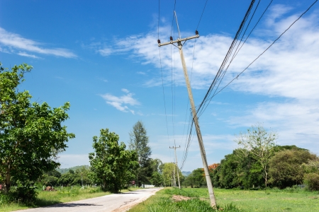 electricity post in Thailand.の写真素材