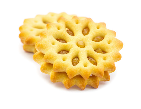 Pineapple Cookies isolated on white background.の写真素材