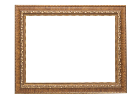 Vintage photo frame isolated on white background.の写真素材