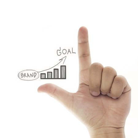 vision of building brand to goal (business success)の写真素材