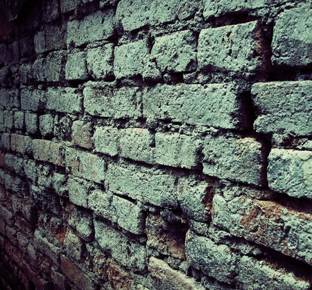 dark old brick wall with grunge textureの写真素材