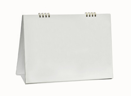 blank calendar isolated on whiteの写真素材