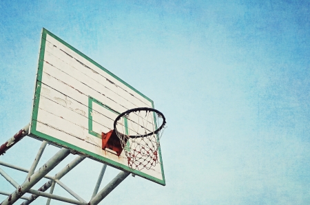 basketball and blue sky textureの写真素材