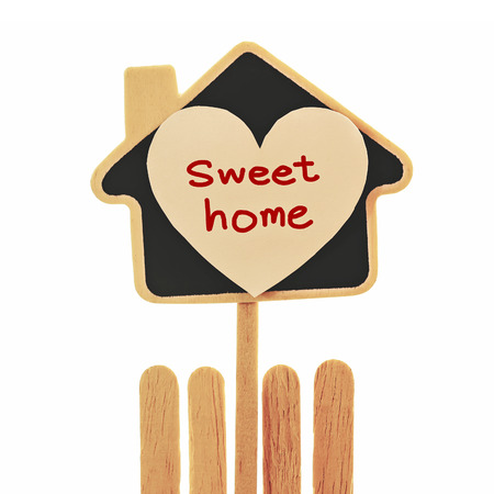 sweet home sign isolated on whiteの写真素材
