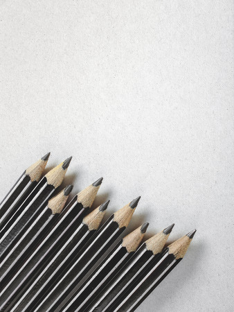 pencils on texture paper backgroundの写真素材