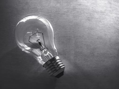 bulb on texture gray background